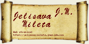 Jelisava Mileta vizit kartica